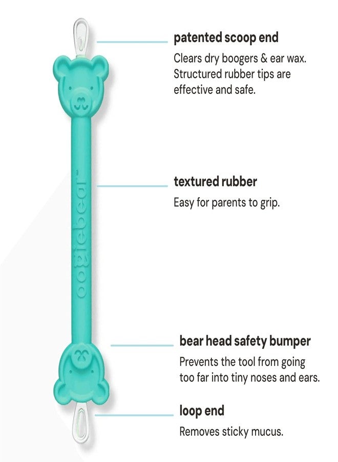 oogiebear: Baby Nose Cleaner & Ear Wax Removal Tool - Safe Booger & Earwax Removal for Newborns, Infants, Toddlers - Dual-Ended - Essential Baby Stuff, Diaper Bag Must-Have, Orange & Seafoam with case - Image 3
